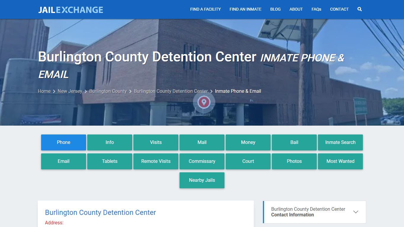 Inmate Phone - Burlington County Detention Center, NJ - Jail Exchange